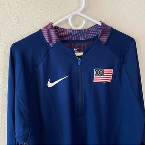 Nike Team USA Track & Field Elite Half Zip Pullover Made In USA - Women’s XL
